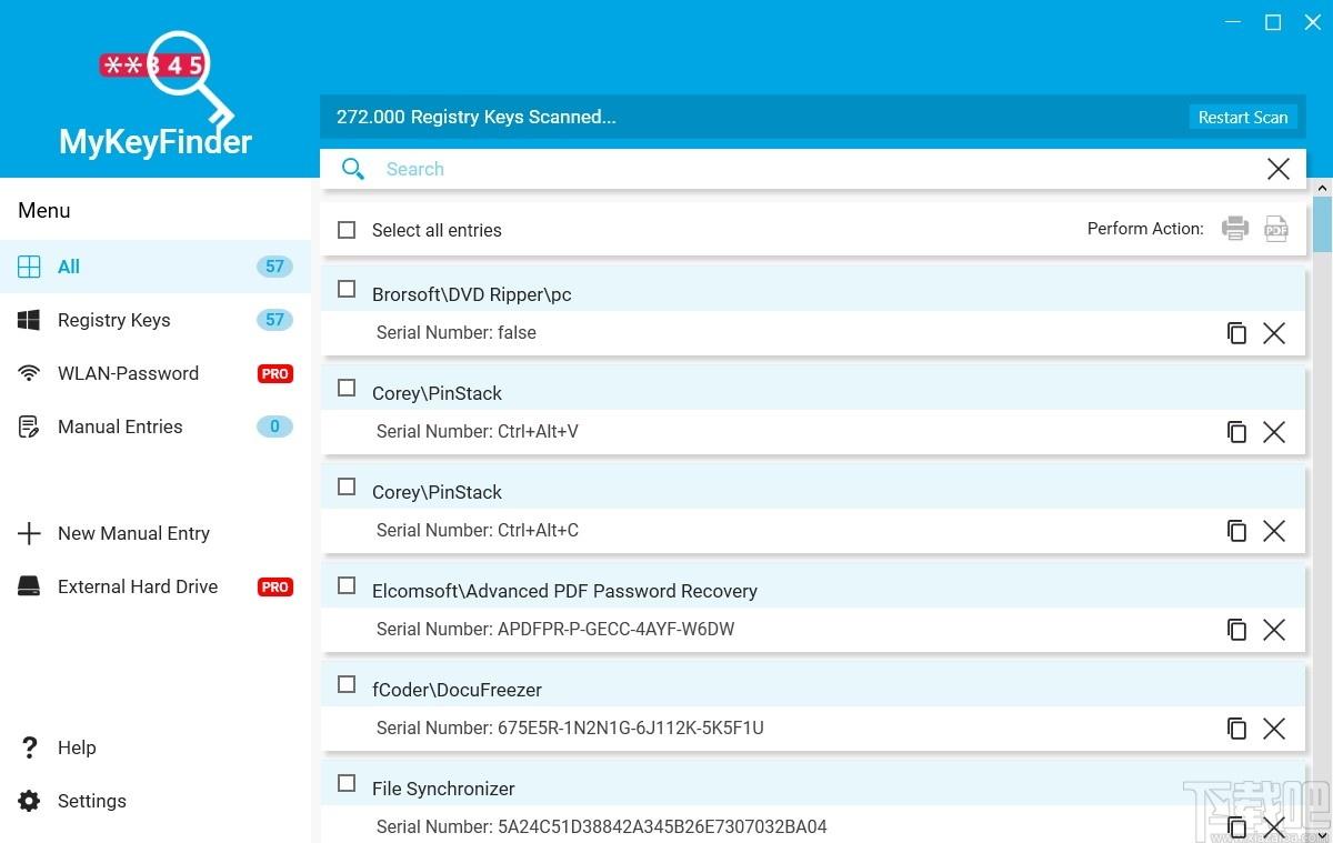 Abelssoft MyKeyFinder下载,密钥查询,密钥管理