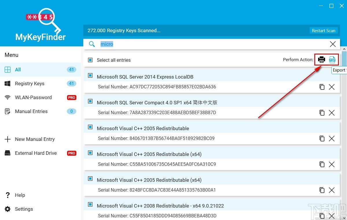 Abelssoft MyKeyFinder下载,密钥查询,密钥管理