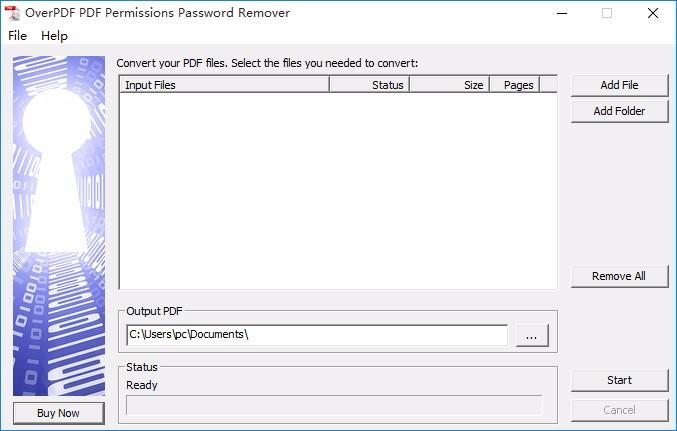 OverPDF PDF Permissions Password Remover,密码删除